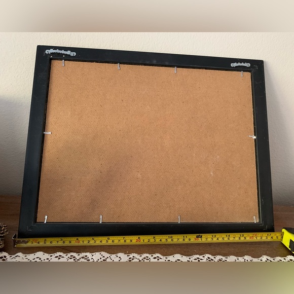 Painting: Amber Trees, Waterfall. 13x17in framed. Handmade in Latvia 🇱🇻 - Picture 5 of 7